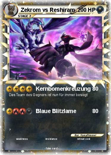 Pokemon Zekrom vs Reshiram