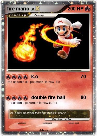 Pokemon fire mario