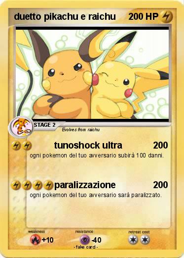Pokemon duetto pikachu e raichu
