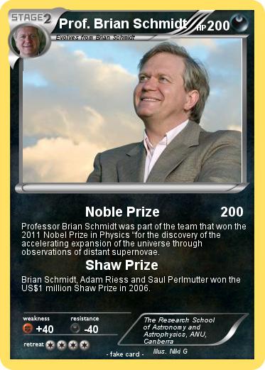 Pokemon Prof. Brian Schmidt