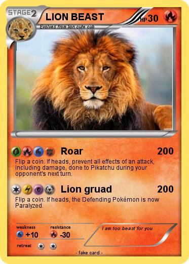 Pokemon LION BEAST