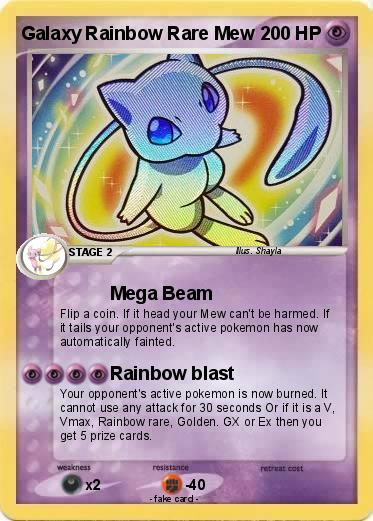 Pokemon Galaxy Rainbow Rare Mew