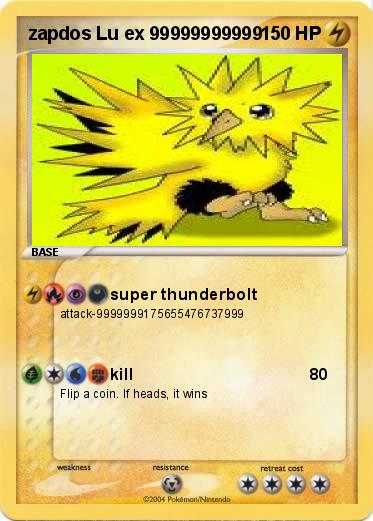 Pokemon zapdos Lu ex 99999999999