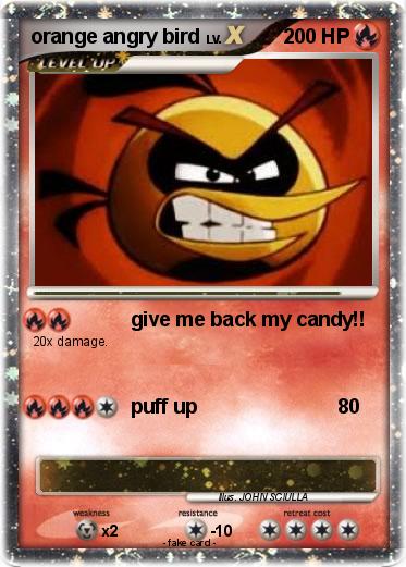 Pokemon orange angry bird