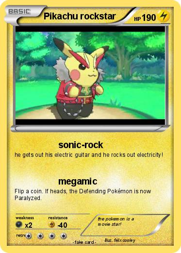 Pokemon Pikachu rockstar