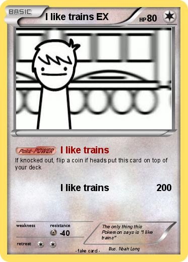 Pokemon I like trains EX