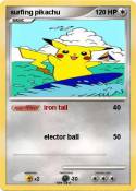 surfing pikachu