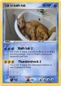 Cat in bath tub