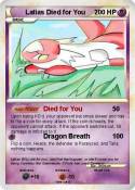 Latias Died for