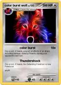 color burst wolf color burst