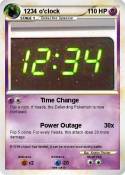 1234 o'clock