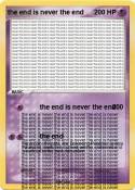 the end is