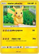 starter pikachu