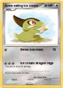 Axew eating ice