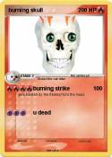 burning skull