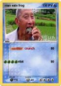 man eats frog