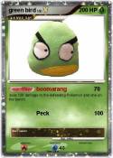 green bird