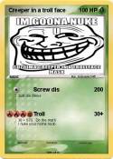 Creeper in a troll face Creeper in a