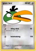 green bird