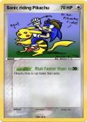 Sonic riding Pikachu Sonic riding
