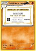 certificate of