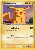 Pikachu smiling
