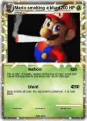 Mario smoking a
