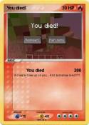 You died!