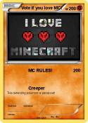 Vote if you love MC! Vote if you
