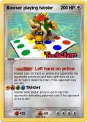 Bowser playing twister Bowser playing