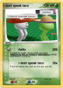i dont speak