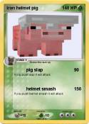 iron helmet pig