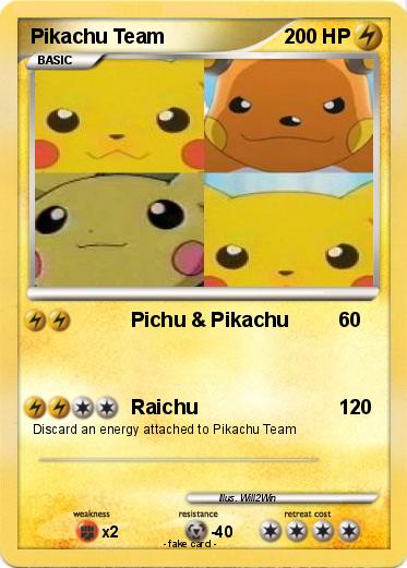 Pokemon Pikachu Team