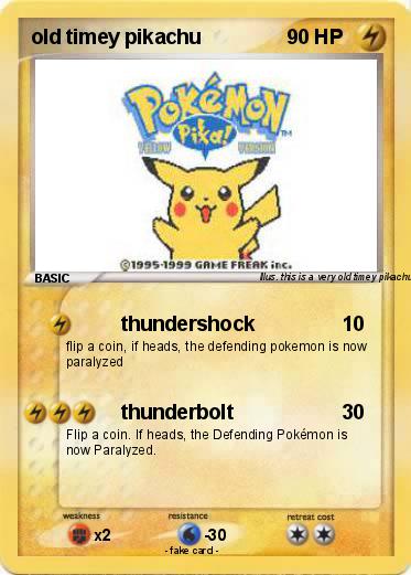 Pokemon old timey pikachu