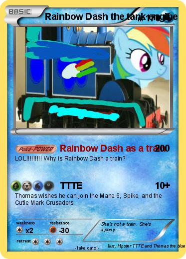 Pokemon Rainbow Dash the tank engine