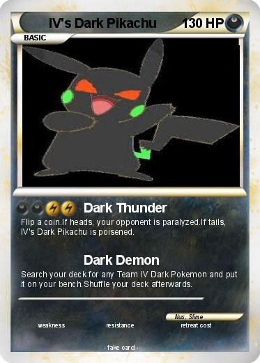 Pokemon IV's Dark Pikachu