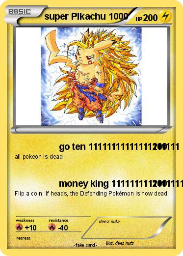 Pokemon super Pikachu 1000