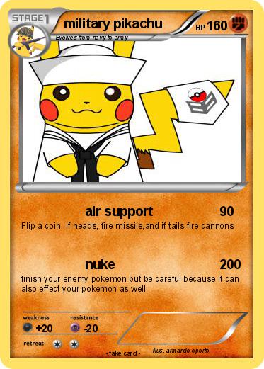 Pokemon military pikachu