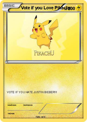 Pokemon Vote if you Love Pikachu