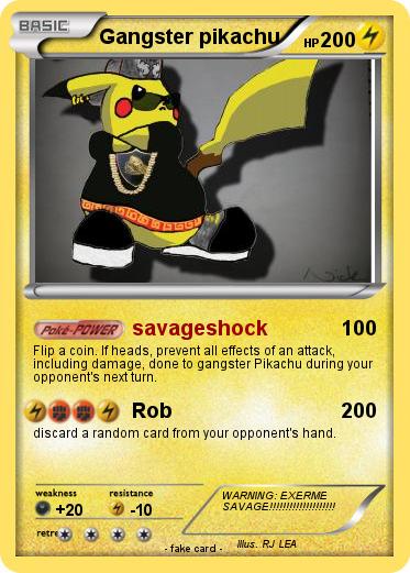 Pokemon Gangster pikachu