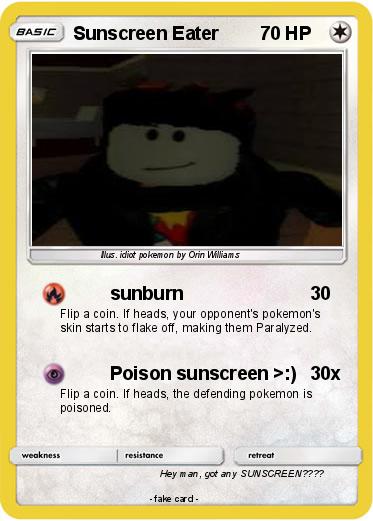 Pokemon Sunscreen Eater
