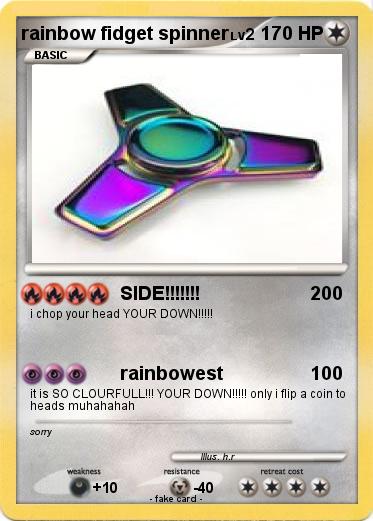 Pokemon rainbow fidget spinner