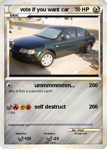 Pokemon vote if you want car