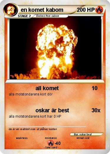 Pokemon en komet kabom