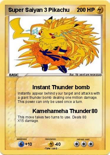 Pokemon Super Saiyan 3 Pikachu