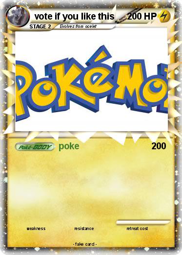 Pokemon vote if you like this Pokemon vote if you like this