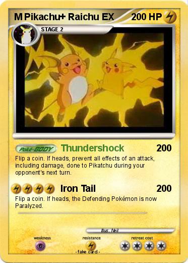 Pokemon M Pikachu+ Raichu EX