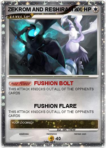 Pokemon ZEKROM AND RESHIRAM