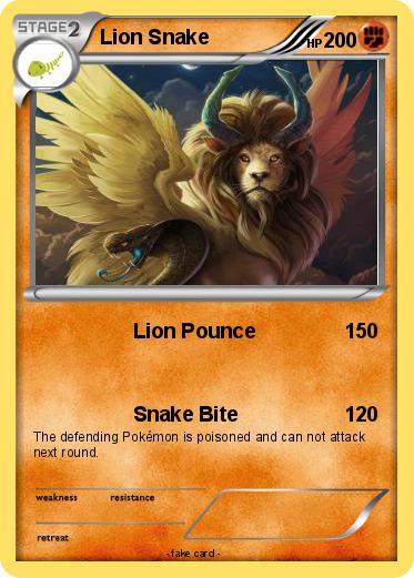Pokemon Lion Snake
