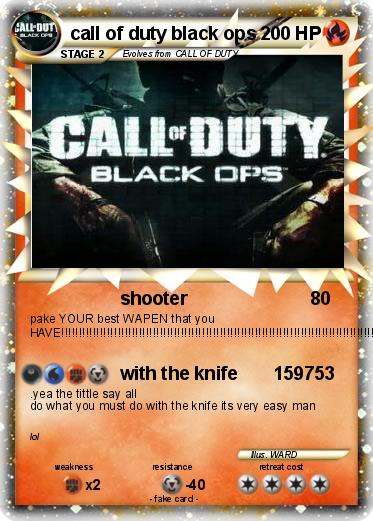 Pokemon call of duty black ops